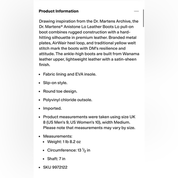 Dr. Marten’s Anistone Lo biker boot - Picture 7 of 9